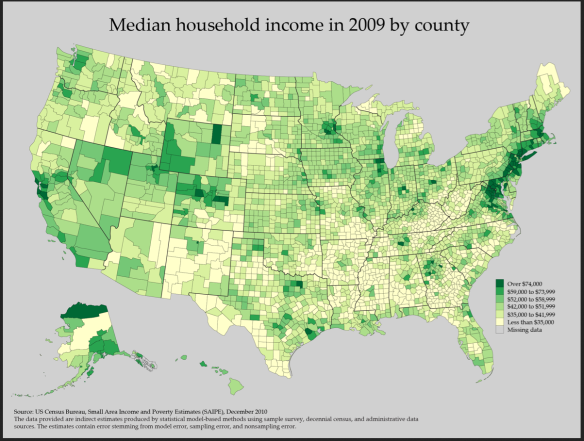 Median Household Income by County